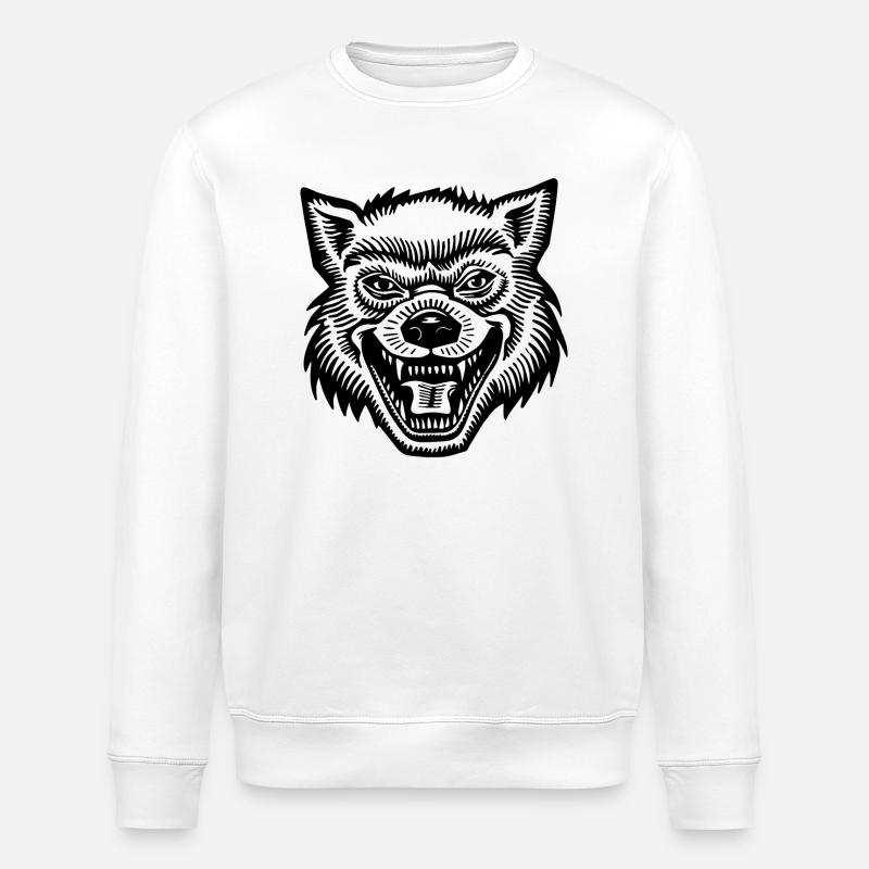Loup - Sweat bio ROLLER Stanley/Stella Unisexe - blanc
