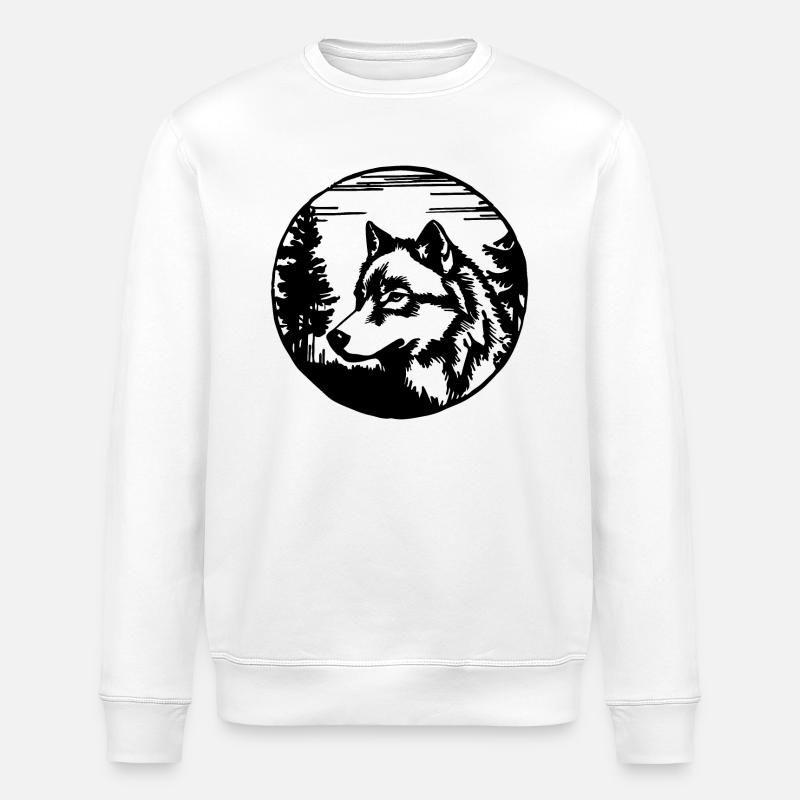 Wolf - Stanley/Stella Unisex Bio-Sweatshirt ROLLER - Weiß