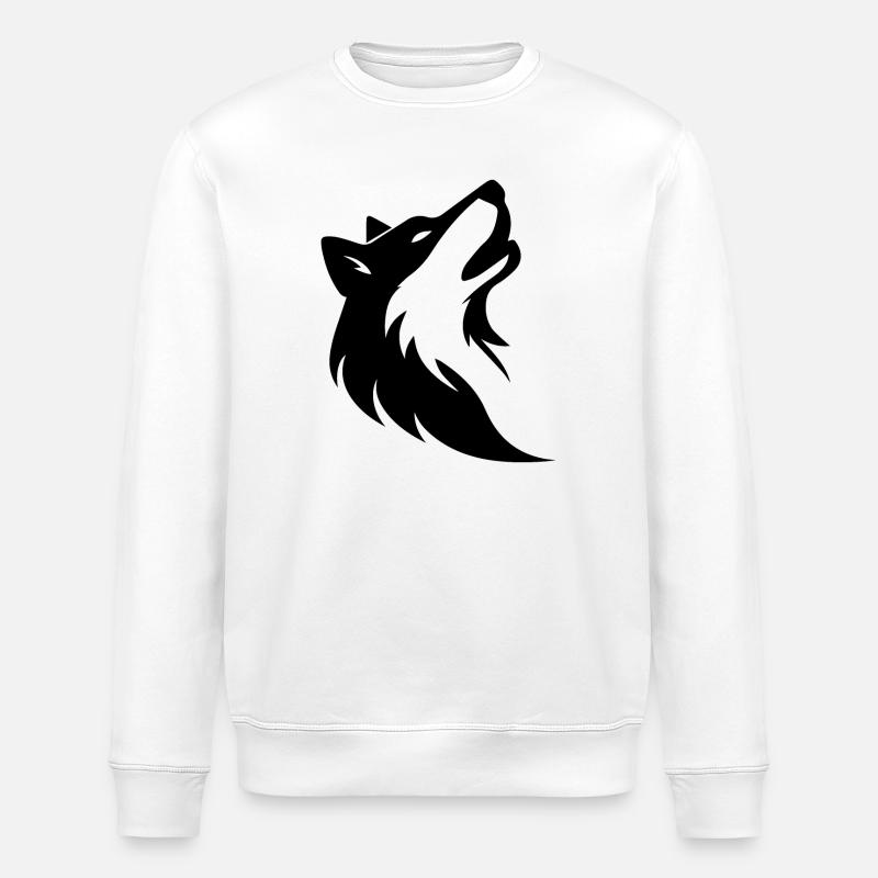 Loup - Sweat bio ROLLER Stanley/Stella Unisexe - blanc