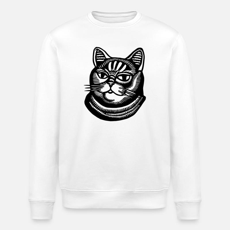 Chat Chats Visage de chat - Sweat bio ROLLER Stanley/Stella Unisexe - blanc