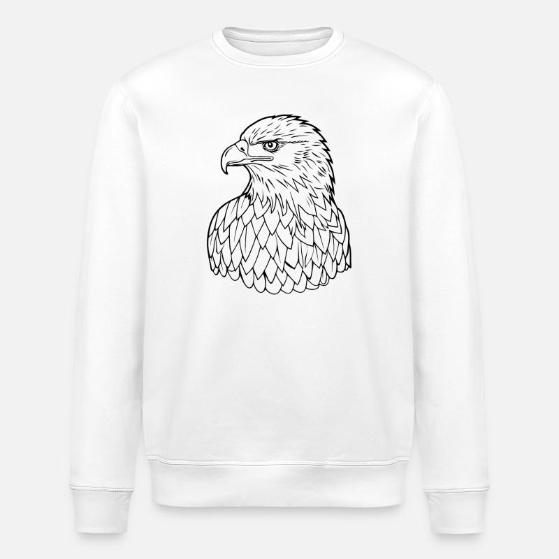 Adler Adlerkopf - Stanley/Stella Unisex Bio-Sweatshirt ROLLER - Weiß