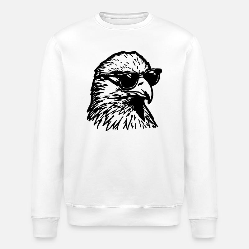 Eagle Eagle Head - Stanley/Stella ROLLER Unisex Organic Sweatshirt - white