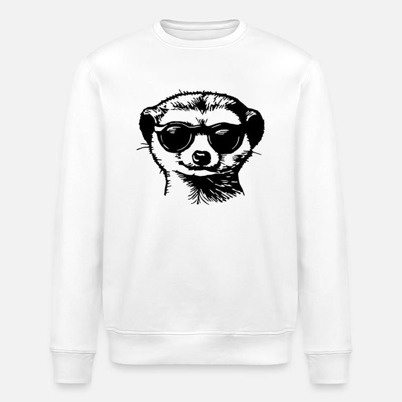 Erdmännchen - Stanley/Stella Unisex Bio-Sweatshirt ROLLER - Weiß