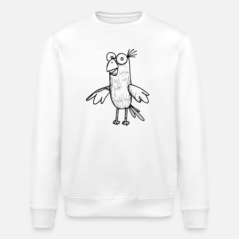 Perroquet oiseau - Sweat bio ROLLER Stanley/Stella Unisexe - blanc