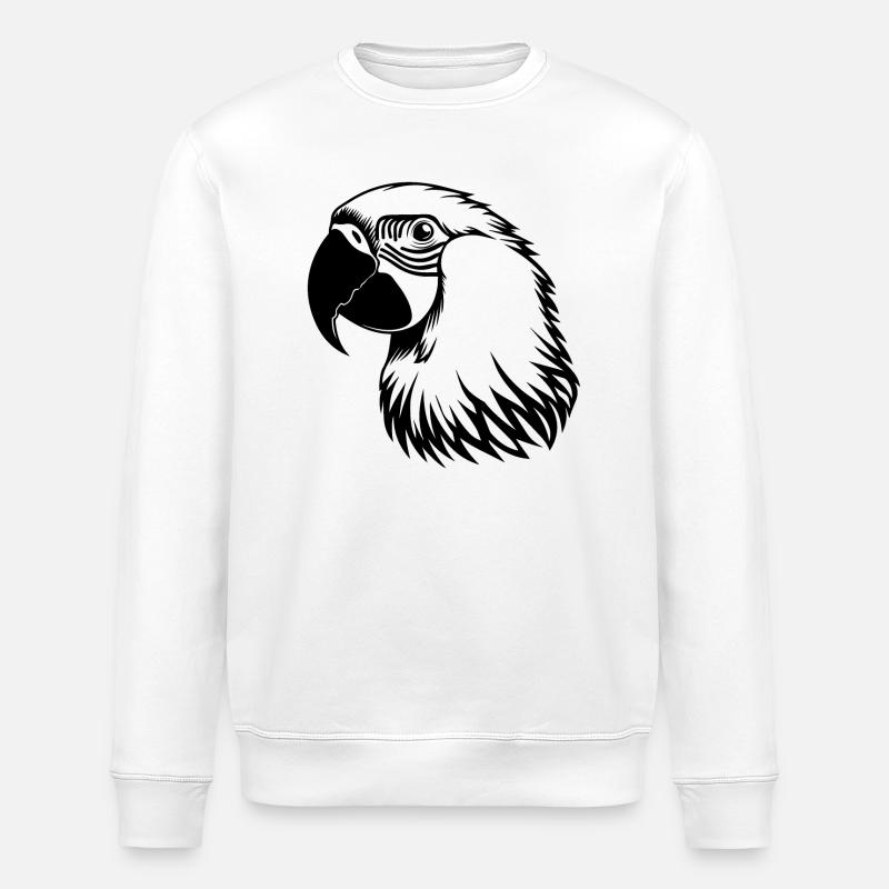 Papagei Vogel - Stanley/Stella Unisex Bio-Sweatshirt ROLLER - Weiß