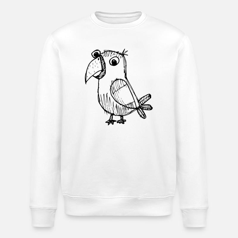 Papagei Vogel - Stanley/Stella Unisex Bio-Sweatshirt ROLLER - Weiß