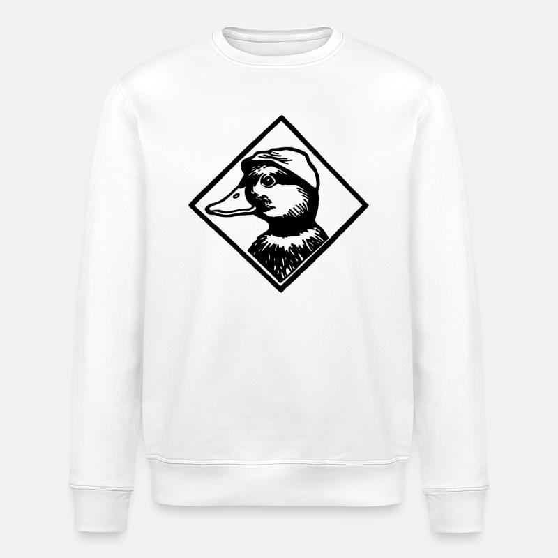 Ente Enten - Stanley/Stella Unisex Bio-Sweatshirt ROLLER - Weiß