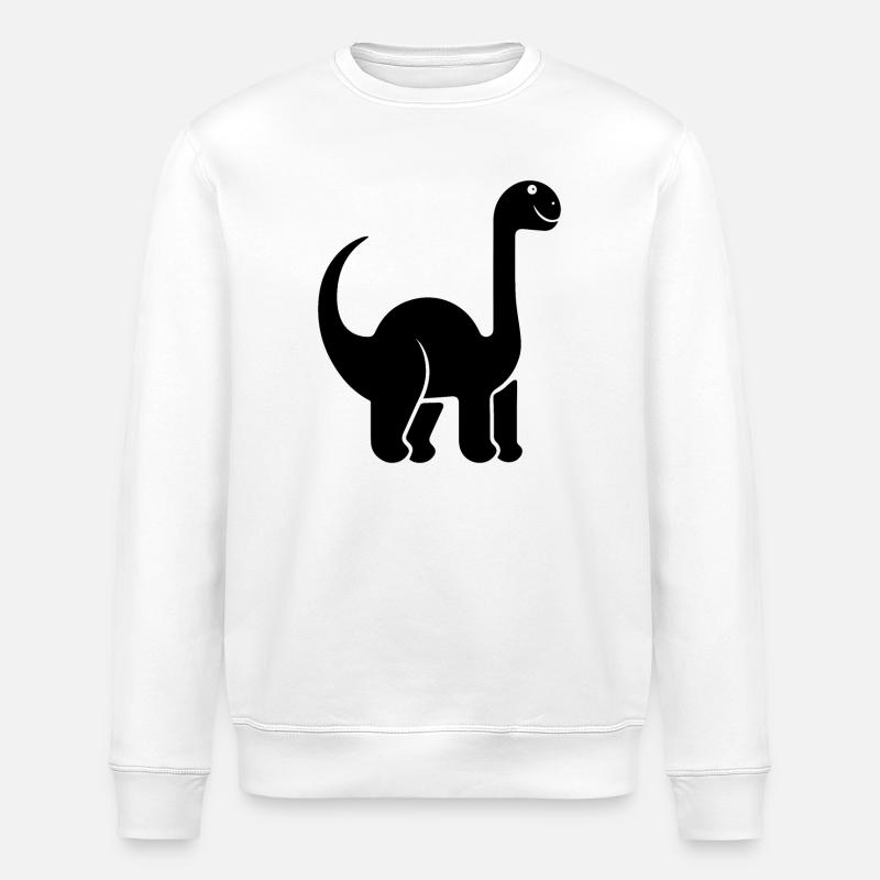 Dinosaurier Dino - Stanley/Stella Unisex Bio-Sweatshirt ROLLER - Weiß
