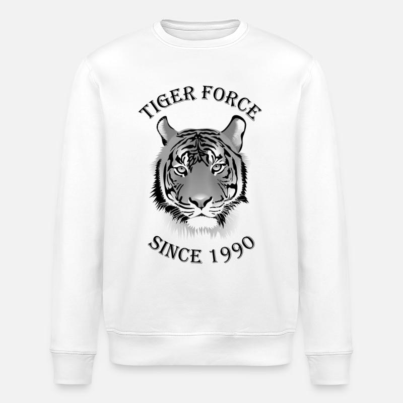Force de tigre - Sweat bio ROLLER Stanley/Stella Unisexe - blanc