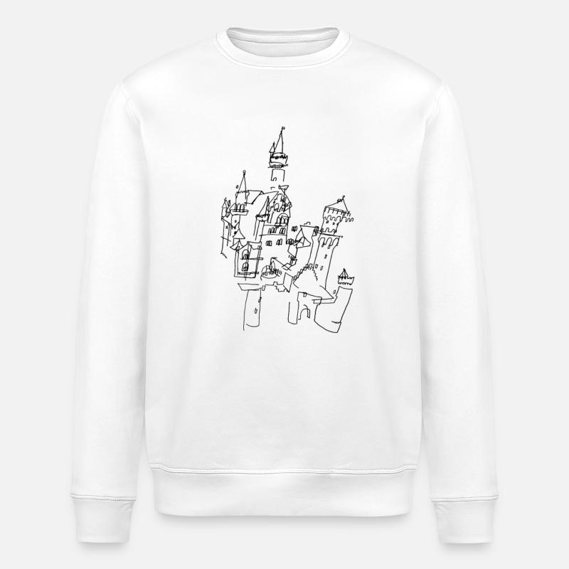Schloss Neuschwanstein - Stanley/Stella Unisex Bio-Sweatshirt ROLLER - Weiß