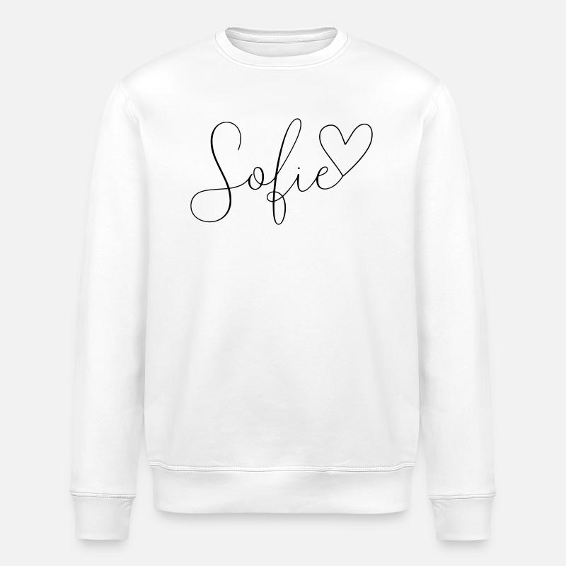 Sofie Nom Prénom Fille - Sweat bio ROLLER Stanley/Stella Unisexe - blanc