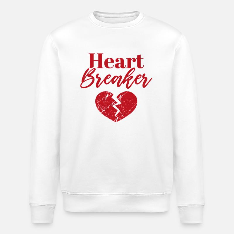 Herzensbrecher - Stanley/Stella Unisex Bio-Sweatshirt ROLLER - Weiß