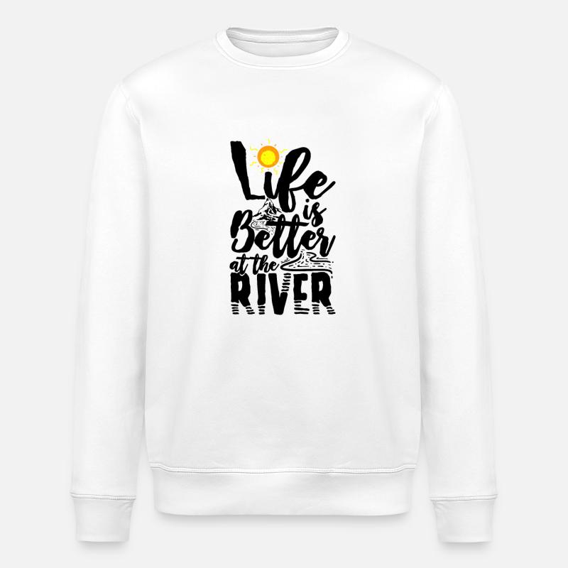 Kayaking Kayak - Stanley/Stella ROLLER Unisex Organic Sweatshirt - white