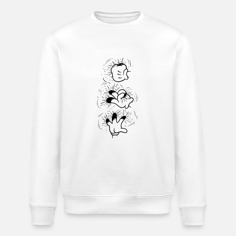 Ciseaux papier rock - Sweat bio ROLLER Stanley/Stella Unisexe - blanc