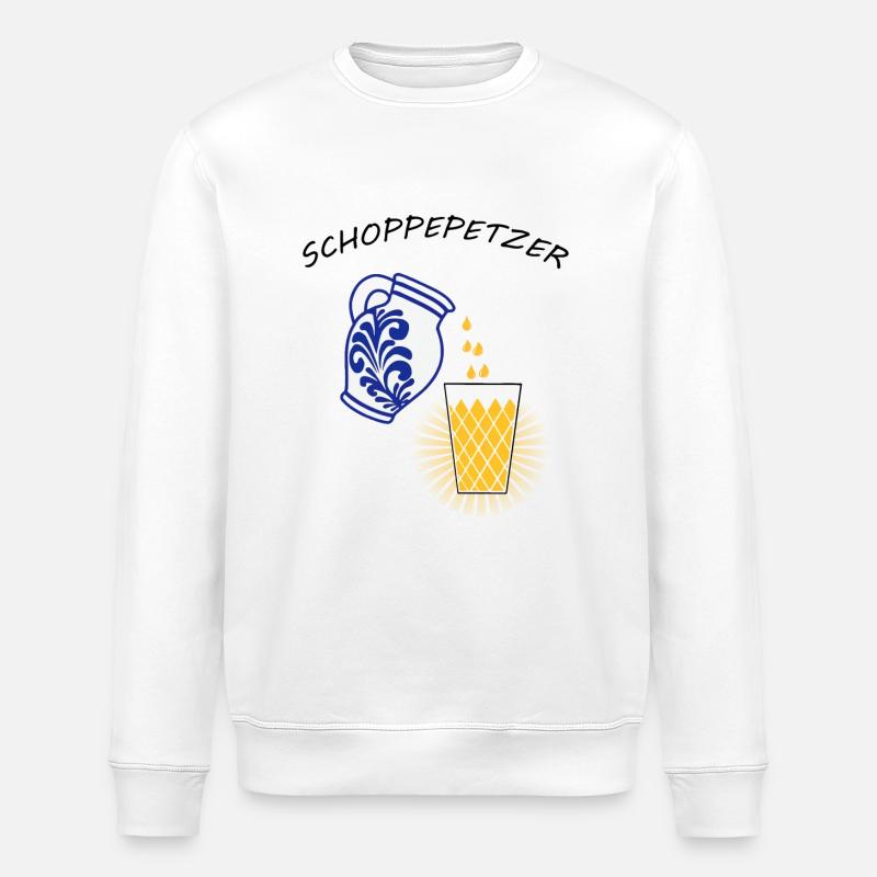 SCHOPPEPETZER - 100% Apfelwein - Stanley/Stella Unisex Bio-Sweatshirt ROLLER - Weiß