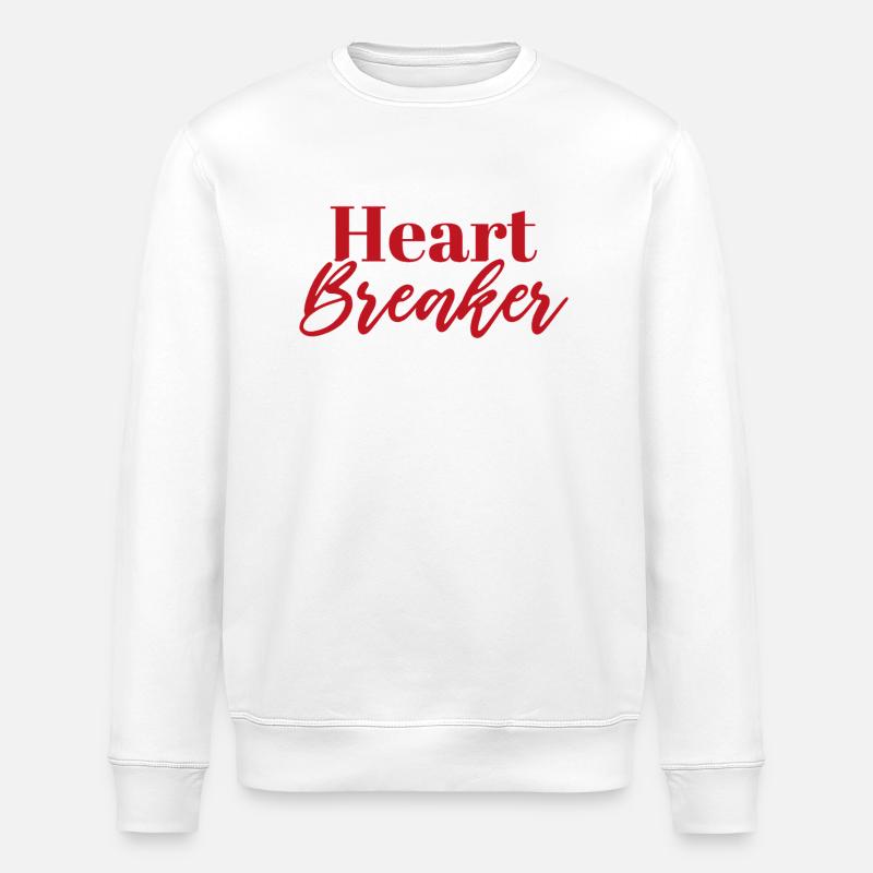 Herzensbrecher - Stanley/Stella Unisex Bio-Sweatshirt ROLLER - Weiß