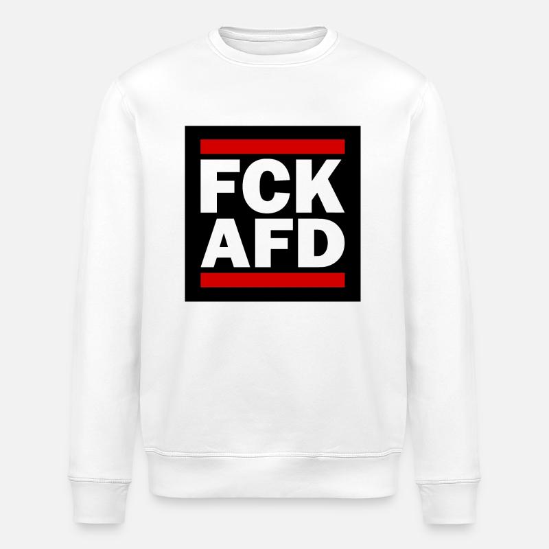 Fck afd - Stanley/Stella Unisex Bio-Sweatshirt ROLLER - Weiß