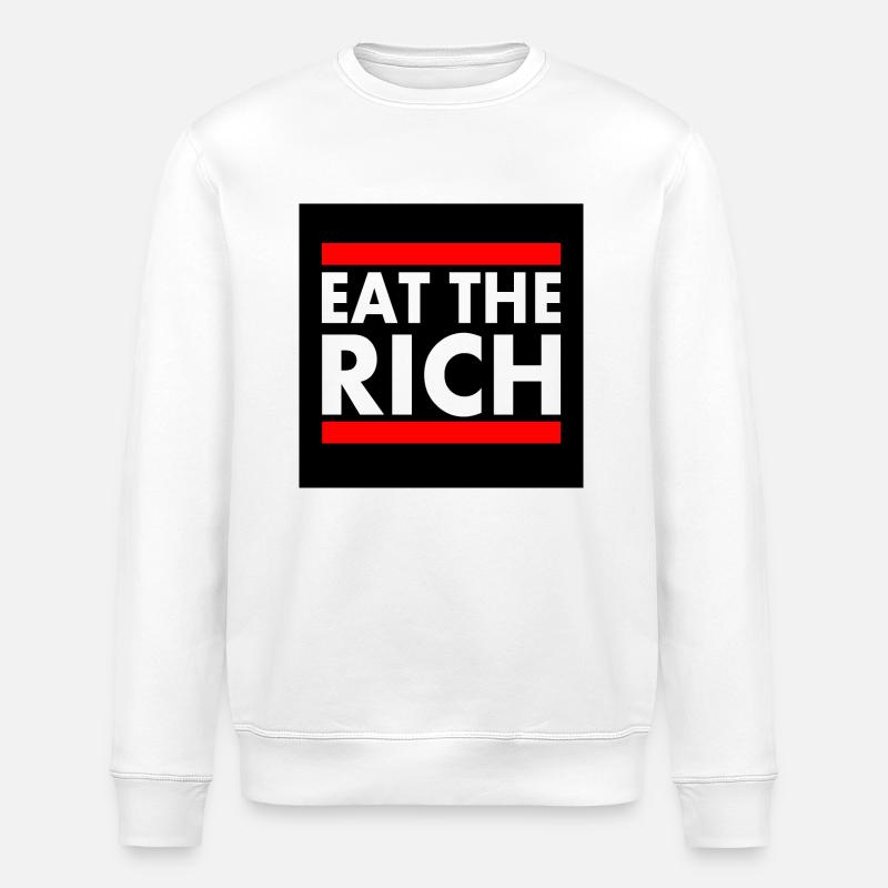 Eat the rich - Sweat bio ROLLER Stanley/Stella Unisexe - blanc