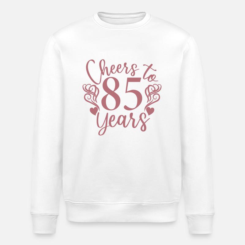 Vive 85 ans 85e anniversaire - Sweat bio ROLLER Stanley/Stella Unisexe - blanc