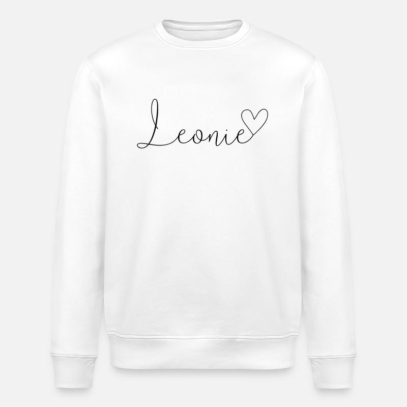 Léonie Nom Prénom Fille - Sweat bio ROLLER Stanley/Stella Unisexe - blanc