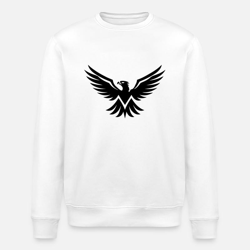 Eagle Eagle Head - Stanley/Stella ROLLER Unisex Organic Sweatshirt - white