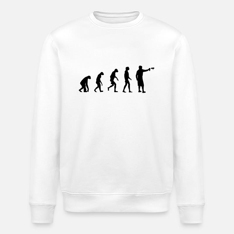 Evolution of Graffiti/ Streetart / Bombing - Stanley/Stella ROLLER Unisex Organic Sweatshirt - white