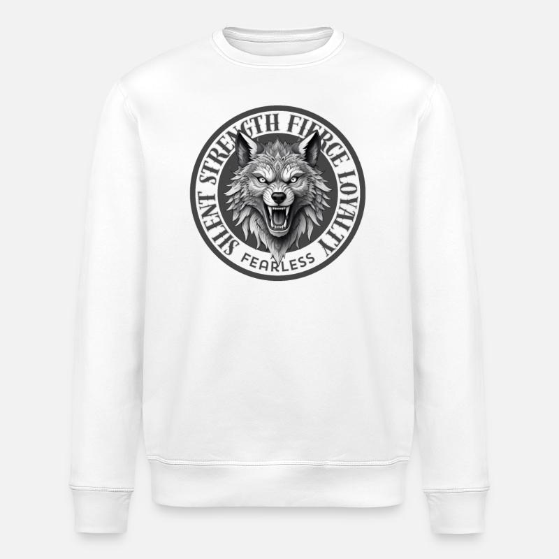 Silent Strength - Stanley/Stella ROLLER Unisex Organic Sweatshirt - white