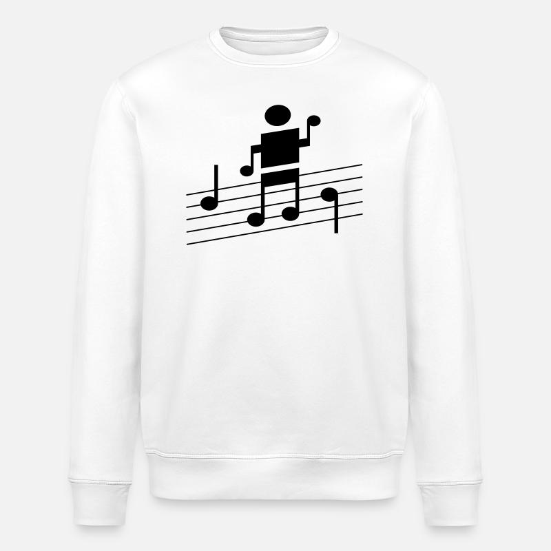 Tanzender Roboter - Stanley/Stella Unisex Bio-Sweatshirt ROLLER - Weiß
