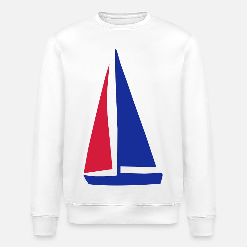 Segelboot - Stanley/Stella Unisex Bio-Sweatshirt ROLLER - Weiß