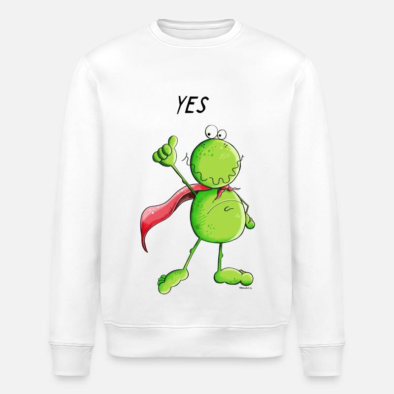 Super Frosch - Stanley/Stella Unisex Bio-Sweatshirt ROLLER - Weiß