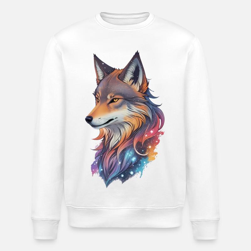 Wolf - Stanley/Stella ROLLER Unisex Organic Sweatshirt - white