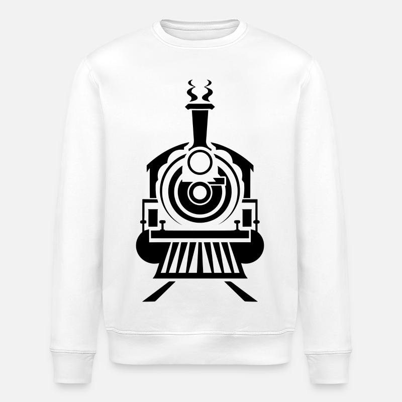 Graphiques de locomotives à vapeur - Sweat bio ROLLER Stanley/Stella Unisexe - blanc
