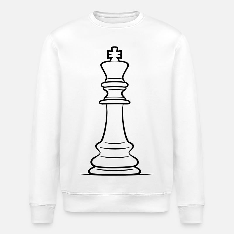 Dessin de pièces d’échecs - Sweat bio ROLLER Stanley/Stella Unisexe - blanc