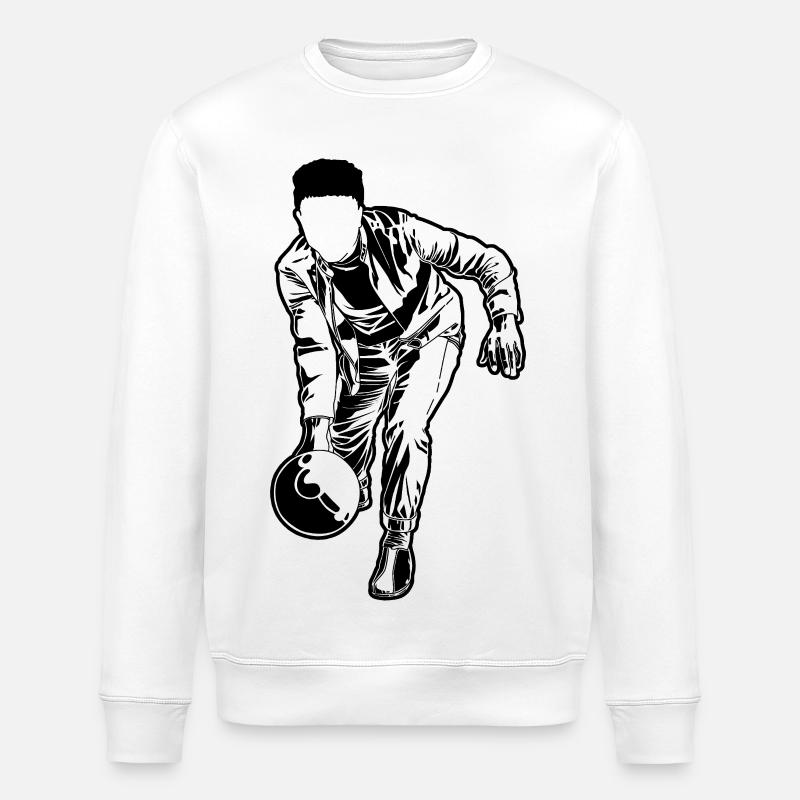 Bowler Skizze - Stanley/Stella Unisex Bio-Sweatshirt ROLLER - Weiß