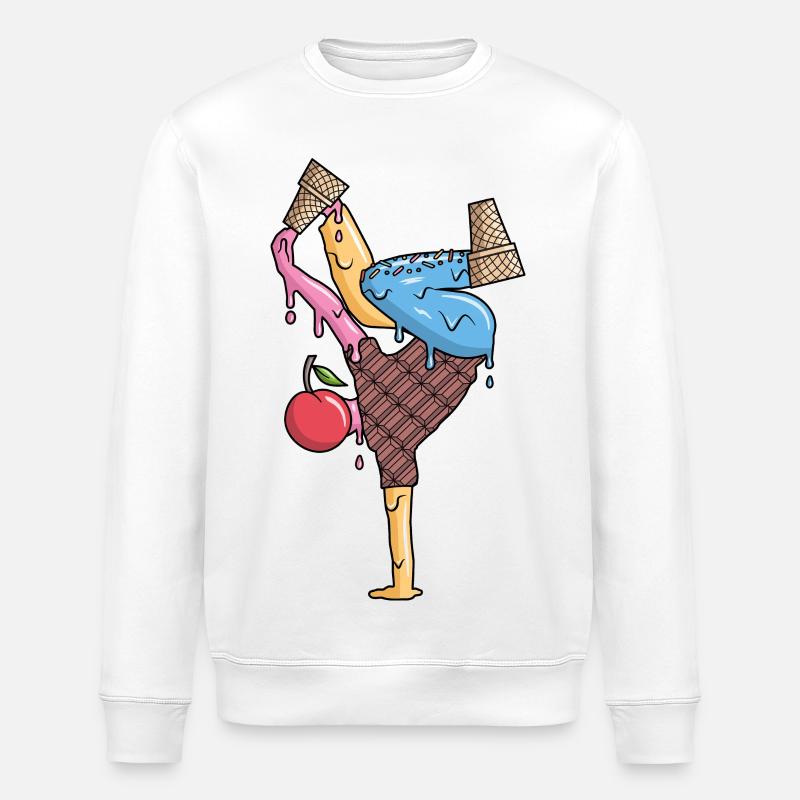 Breakdance Eiscreme Tanz Breakdancer Breakdancing - Stanley/Stella Unisex Bio-Sweatshirt ROLLER - Weiß