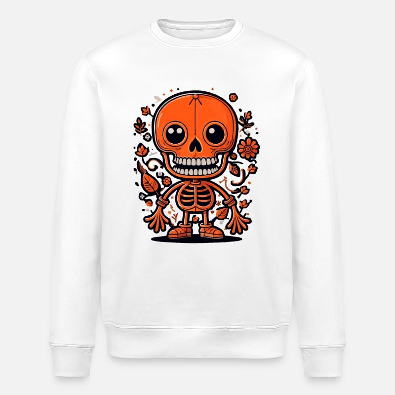 Skelett - Stanley/Stella Unisex Bio-Sweatshirt ROLLER - Weiß