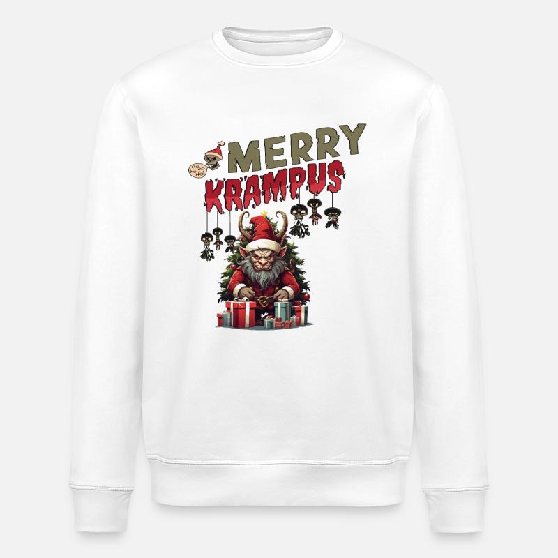 Joyeux Krampus - Sweat bio ROLLER Stanley/Stella Unisexe - blanc