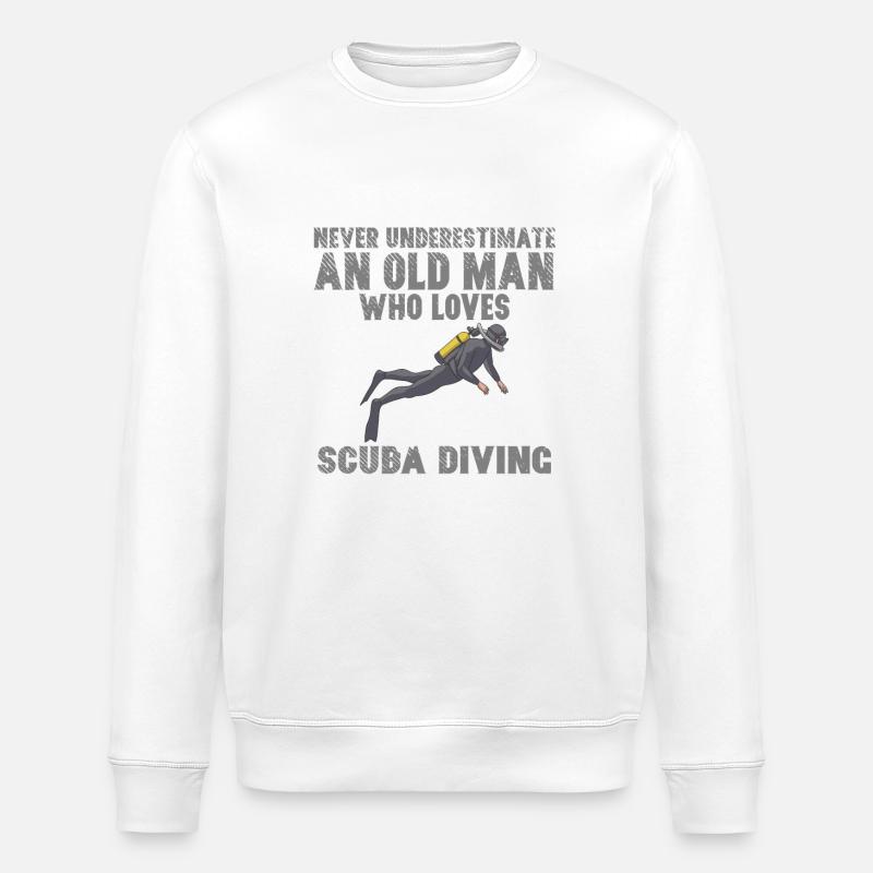 Old Man Diver Plongée - Sweat bio ROLLER Stanley/Stella Unisexe - blanc