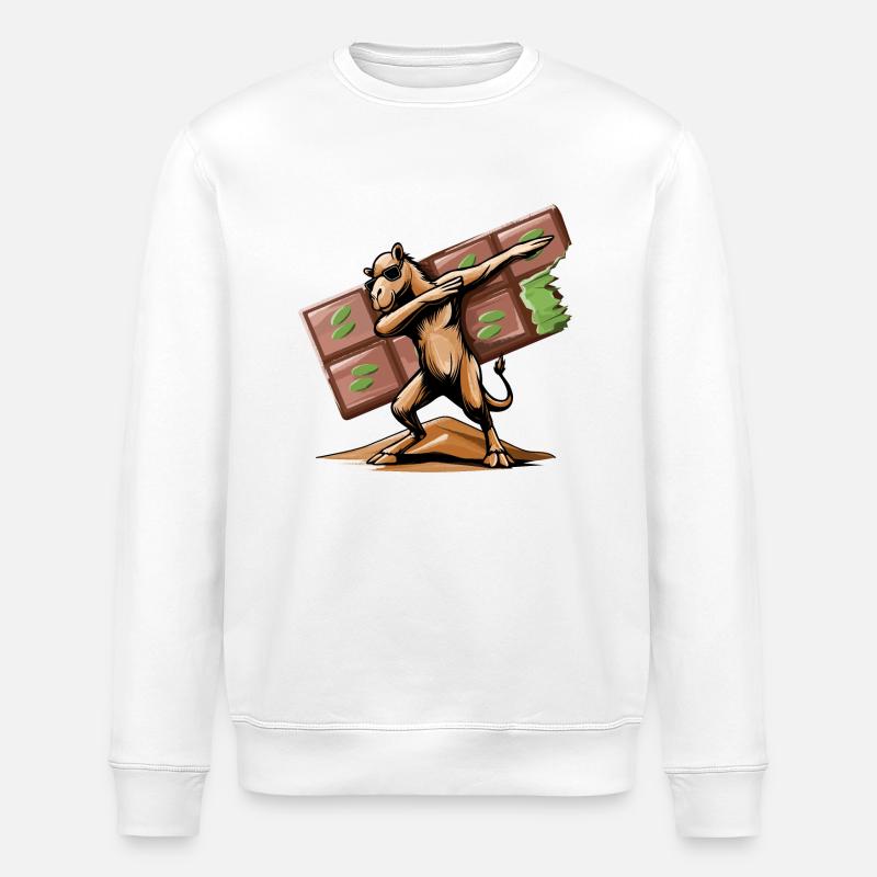 Dabbing Dromedar und Dubai-Vibes - Stanley/Stella Unisex Bio-Sweatshirt ROLLER - Weiß