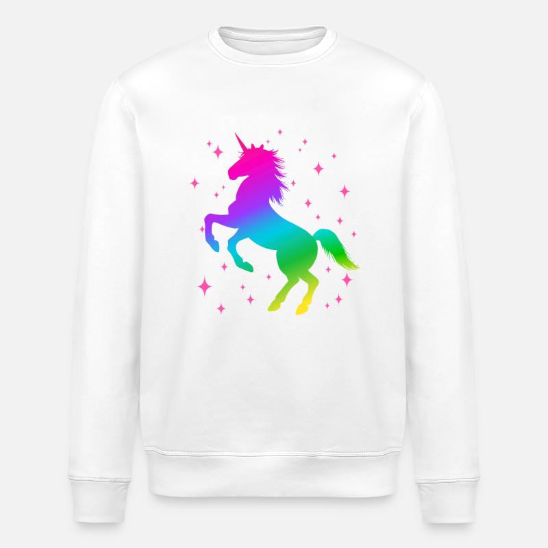 Einhorn Sterne - Stanley/Stella Unisex Bio-Sweatshirt ROLLER - Weiß