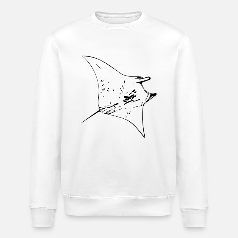 Manta Ray - Stanley/Stella Unisex Bio-Sweatshirt ROLLER - Weiß