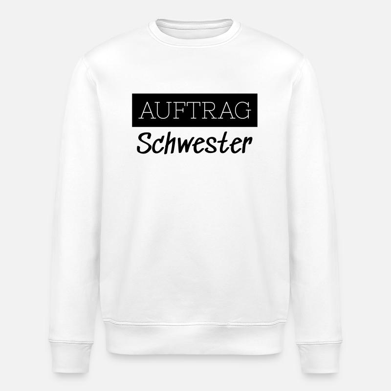 Commander Sister Family Funny Gift - Sweat bio ROLLER Stanley/Stella Unisexe - blanc