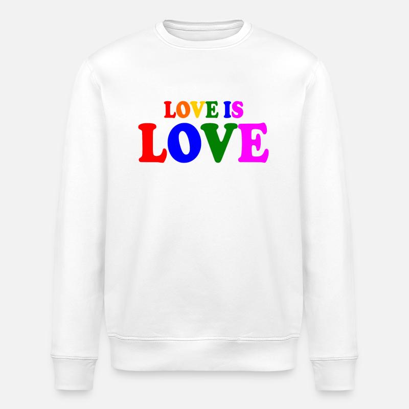 Love is love - Stanley/Stella Unisex Bio-Sweatshirt ROLLER - Weiß