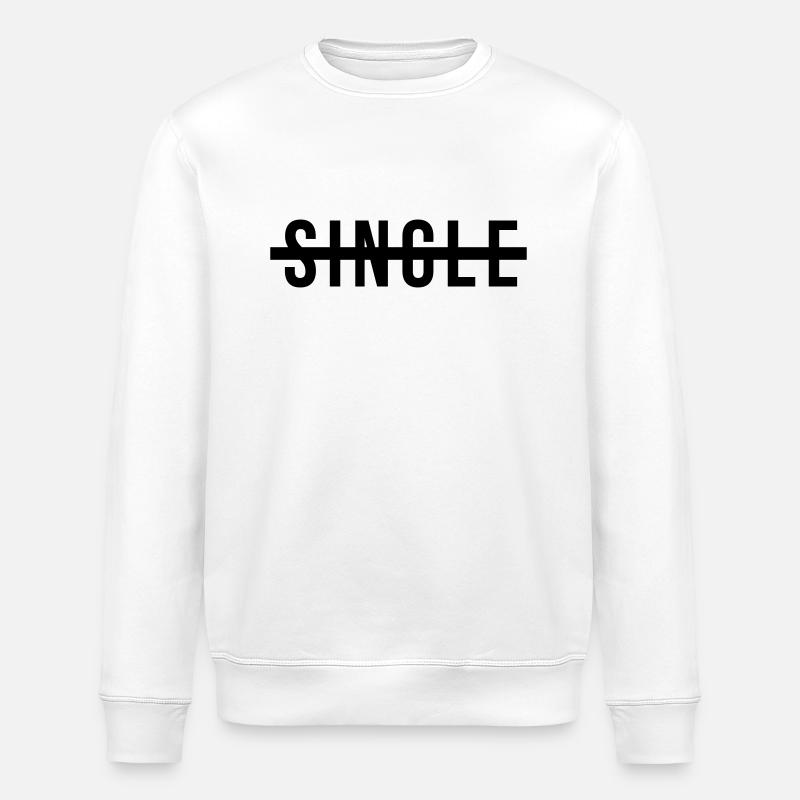 No longer single - Stanley/Stella ROLLER Unisex Organic Sweatshirt - white