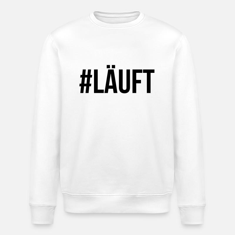 #LÄUFT - Stanley/Stella Unisex Bio-Sweatshirt ROLLER - Weiß