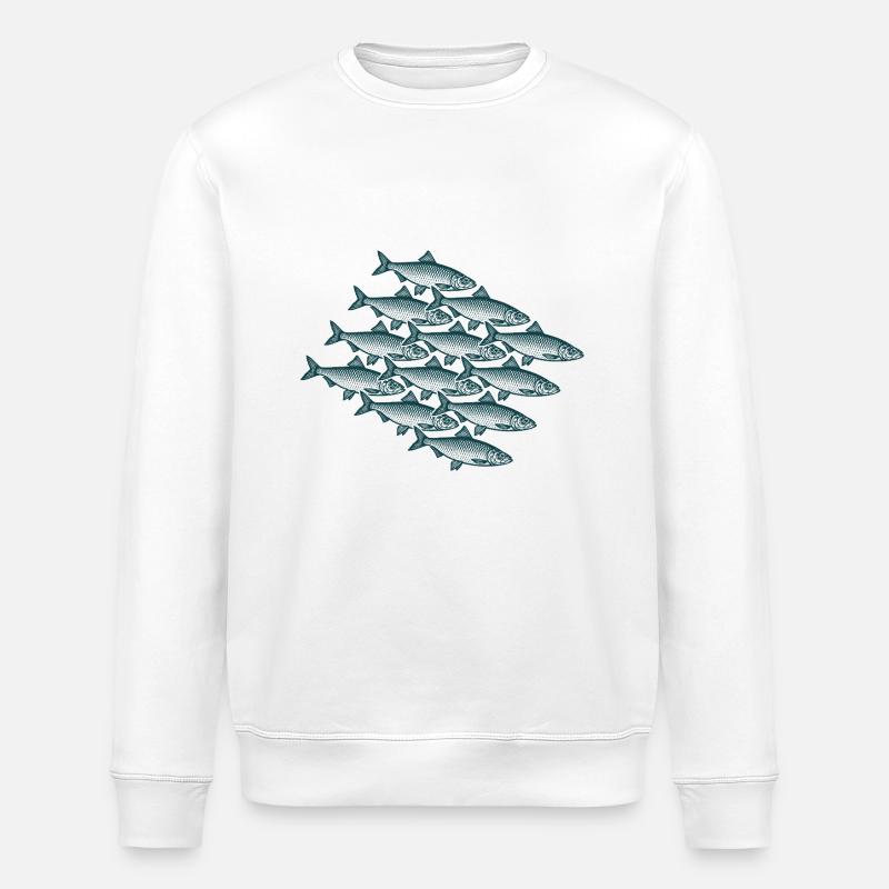 Swarm Intelligence - Essaim de harengs - Sweat bio ROLLER Stanley/Stella Unisexe - blanc