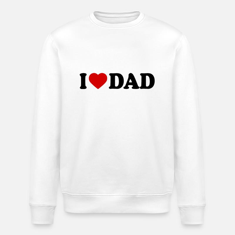 I love dad - Stanley/Stella Unisex Bio-Sweatshirt ROLLER - Weiß