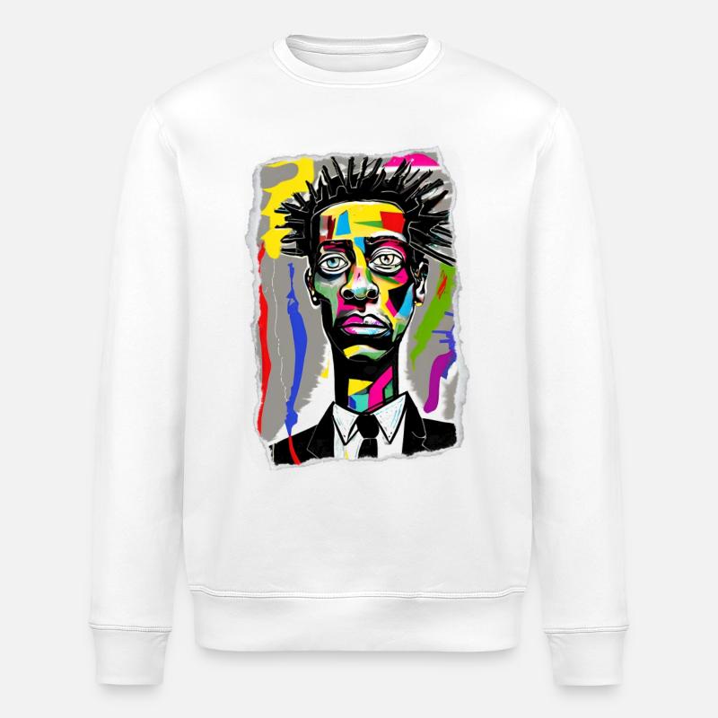 Portrait urbain éclatant - Sweat bio ROLLER Stanley/Stella Unisexe - blanc