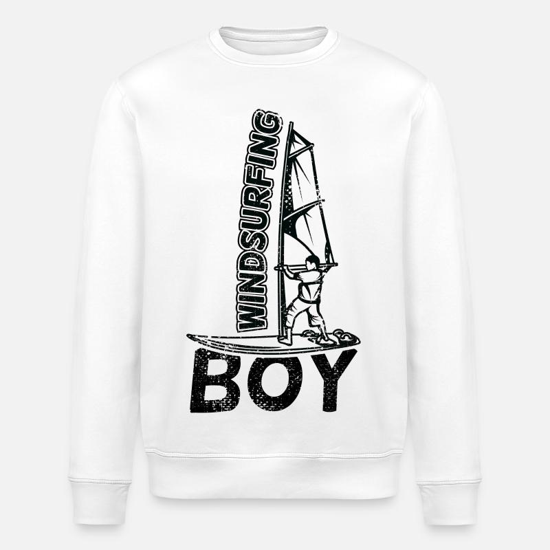 Windsurf Garçons - Sweat bio ROLLER Stanley/Stella Unisexe - blanc