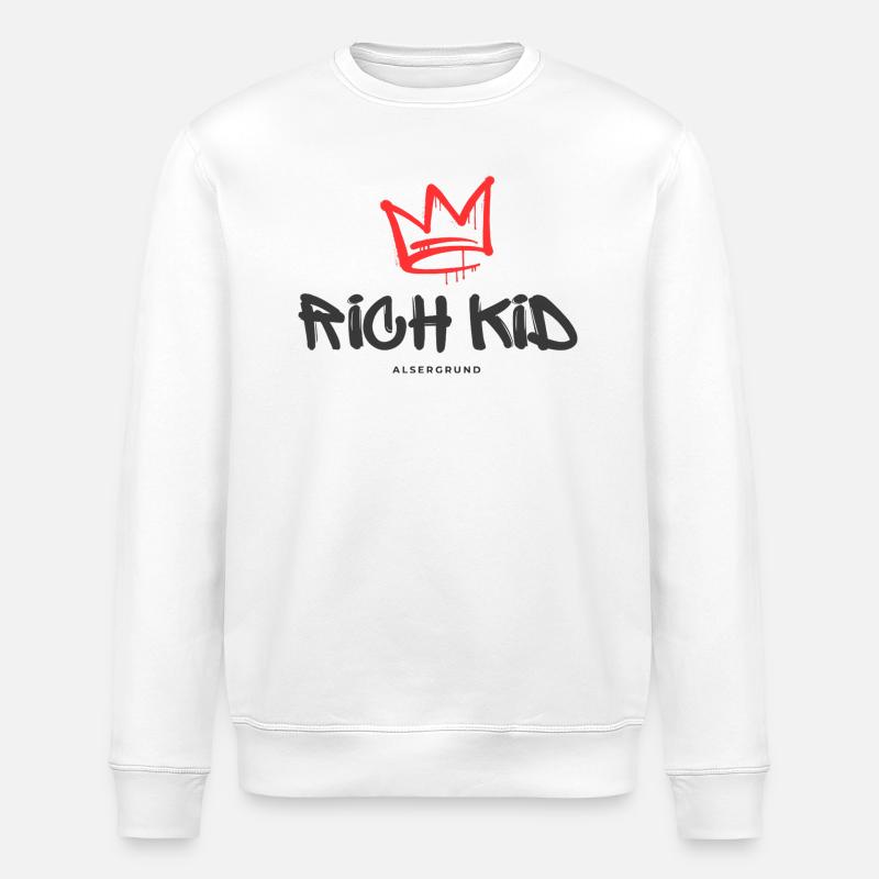 Rich Kid Alsergrund - Stanley/Stella Unisex Bio-Sweatshirt ROLLER - Weiß